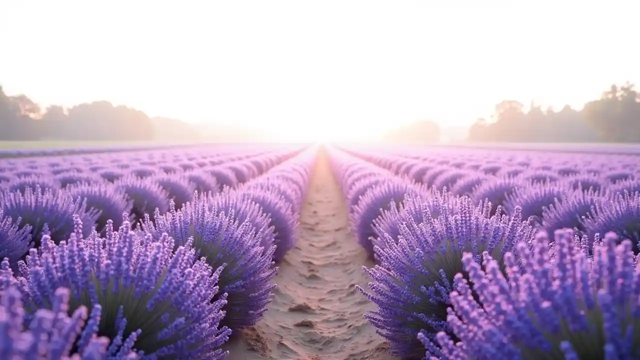 Scène de champs de lavande