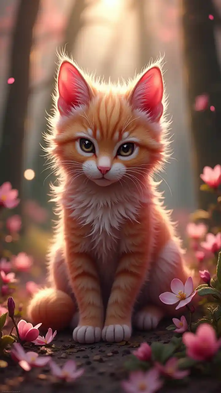 Golden Pink Cat