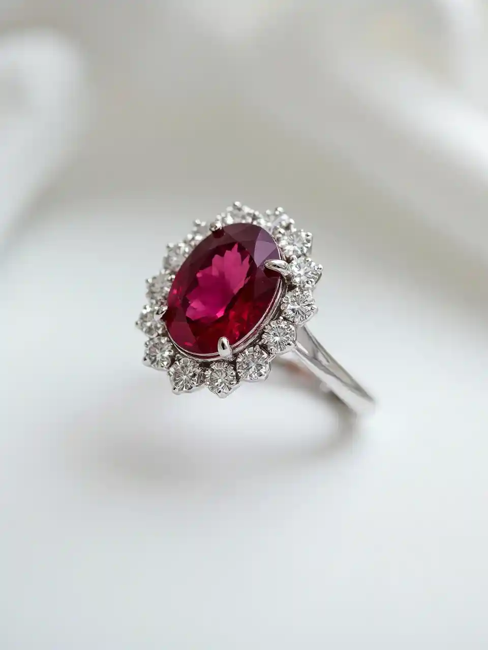 Bague en diamant rubis