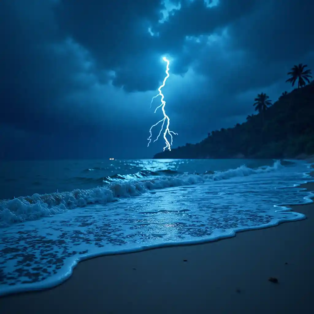 静かなビーチシーン