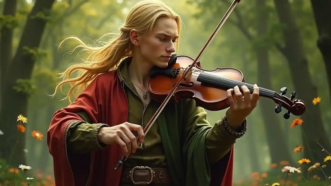 Blonde Elven Bard