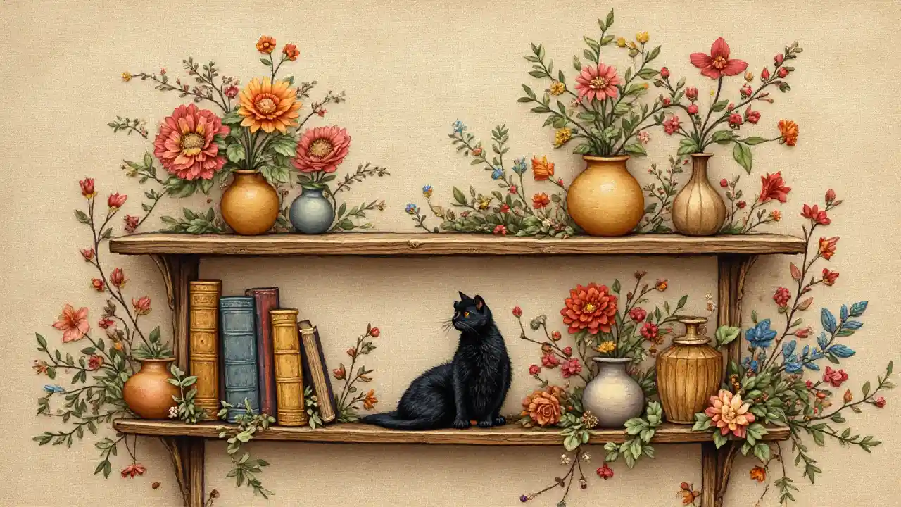 Vintage Cat Decor