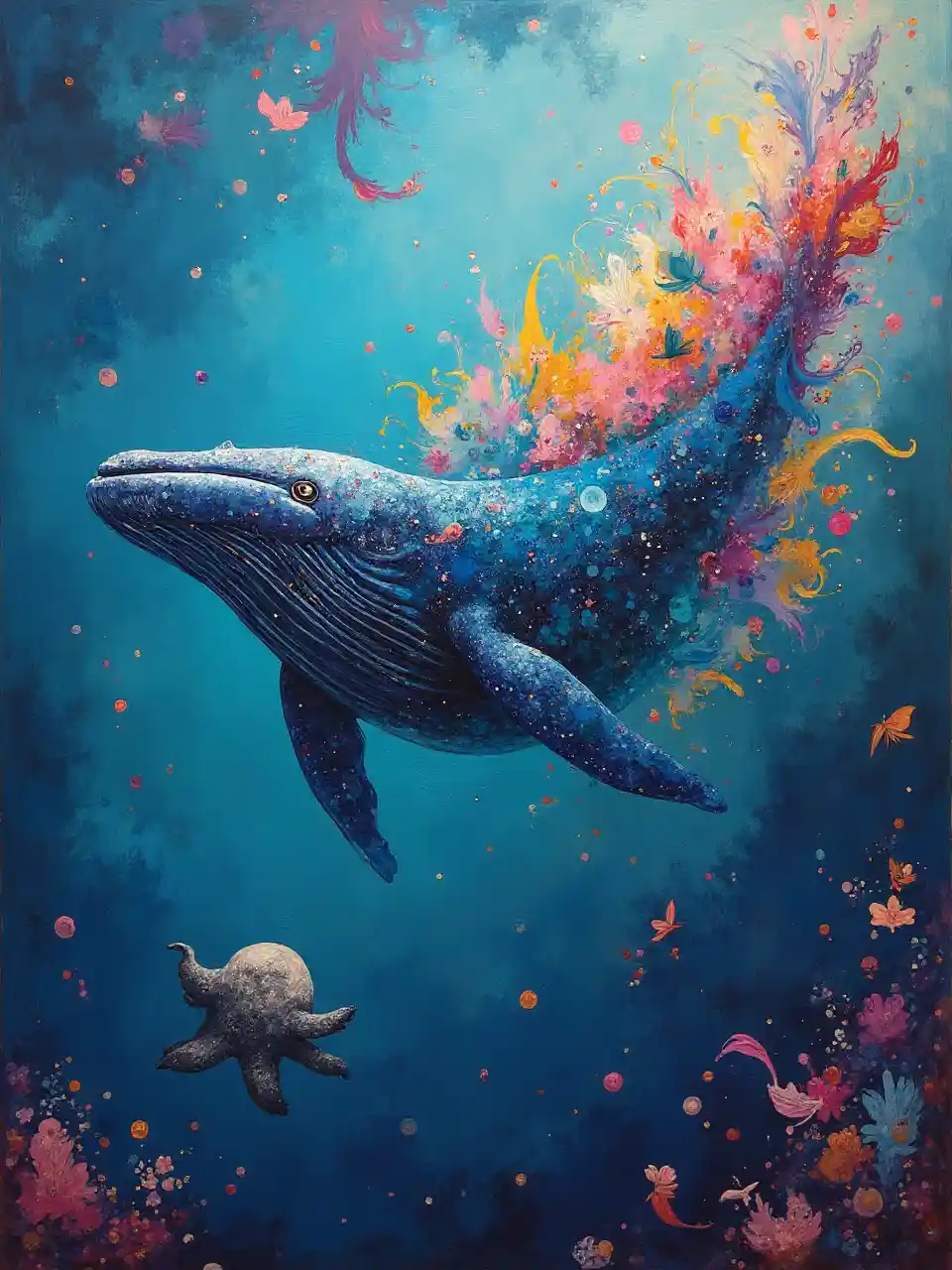 Retrato abstracto de ballena