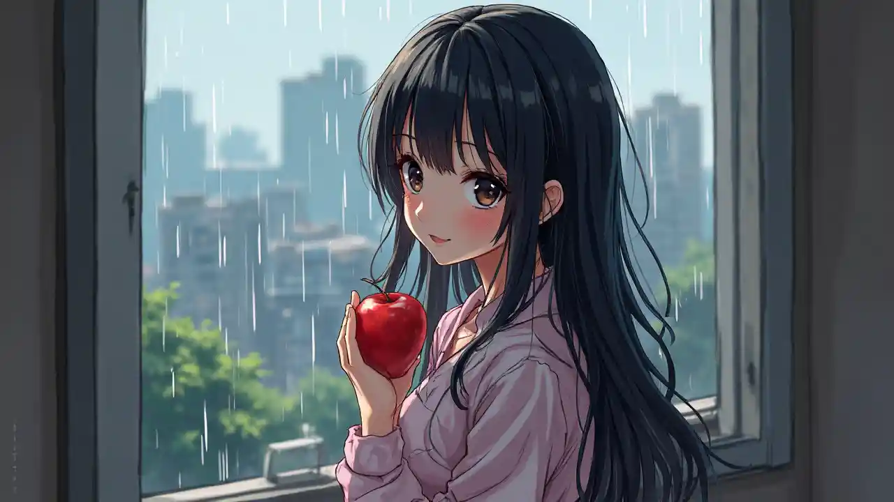 Scatto di una finestra piovosa