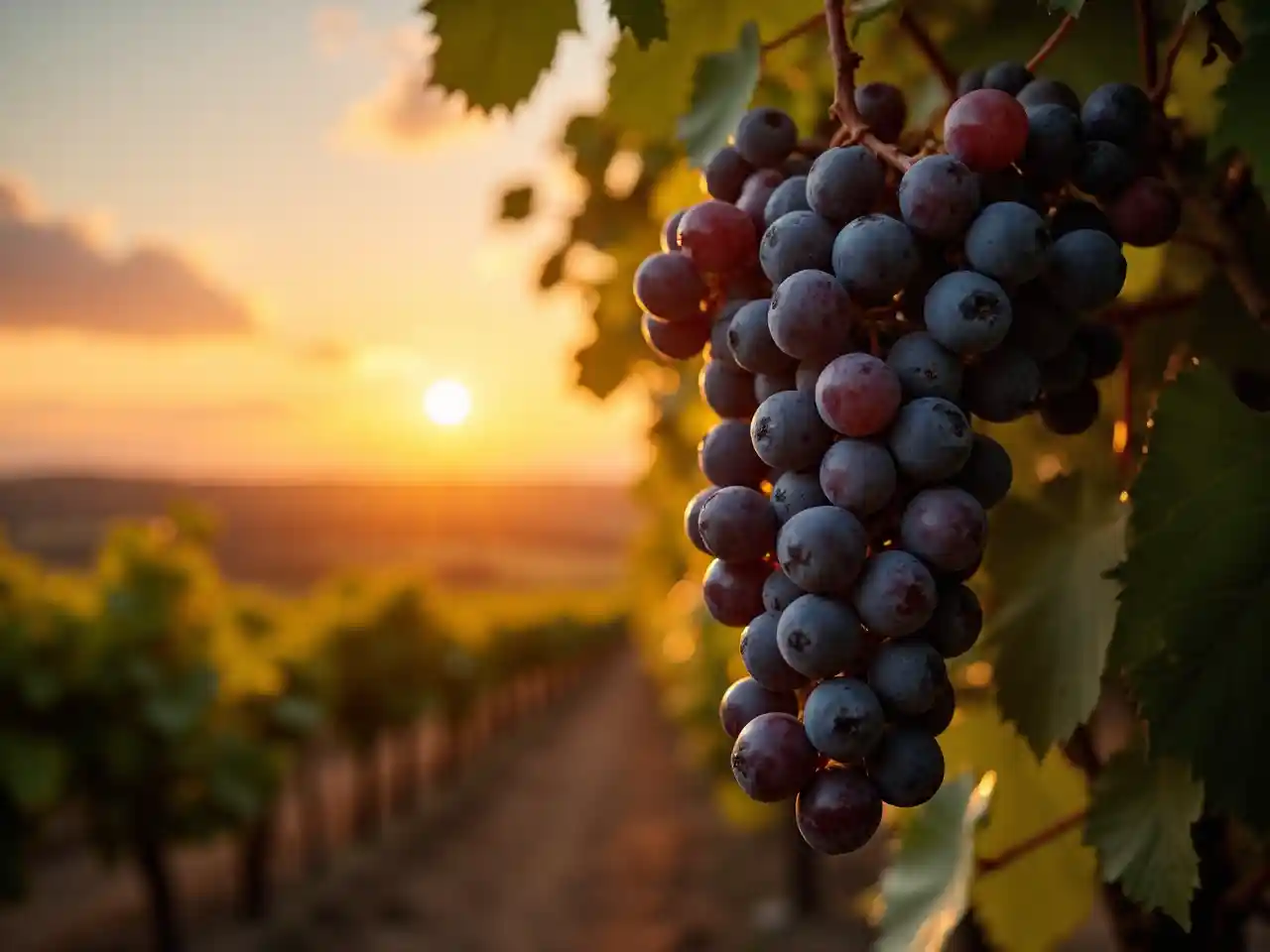 Ηλιοβασίλεμα σταφυλιών