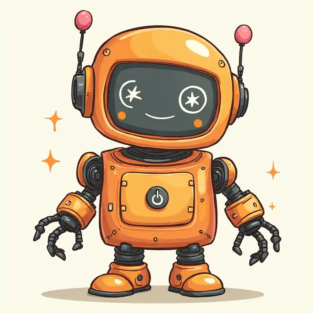 Boceto de robot Kawaii