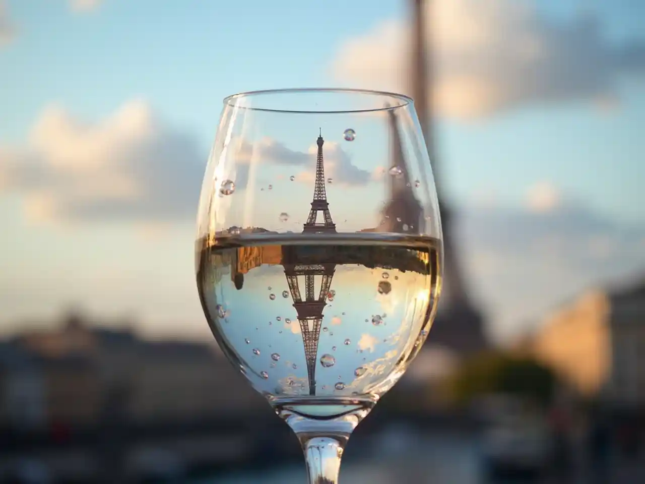 Paris Wine Reflection