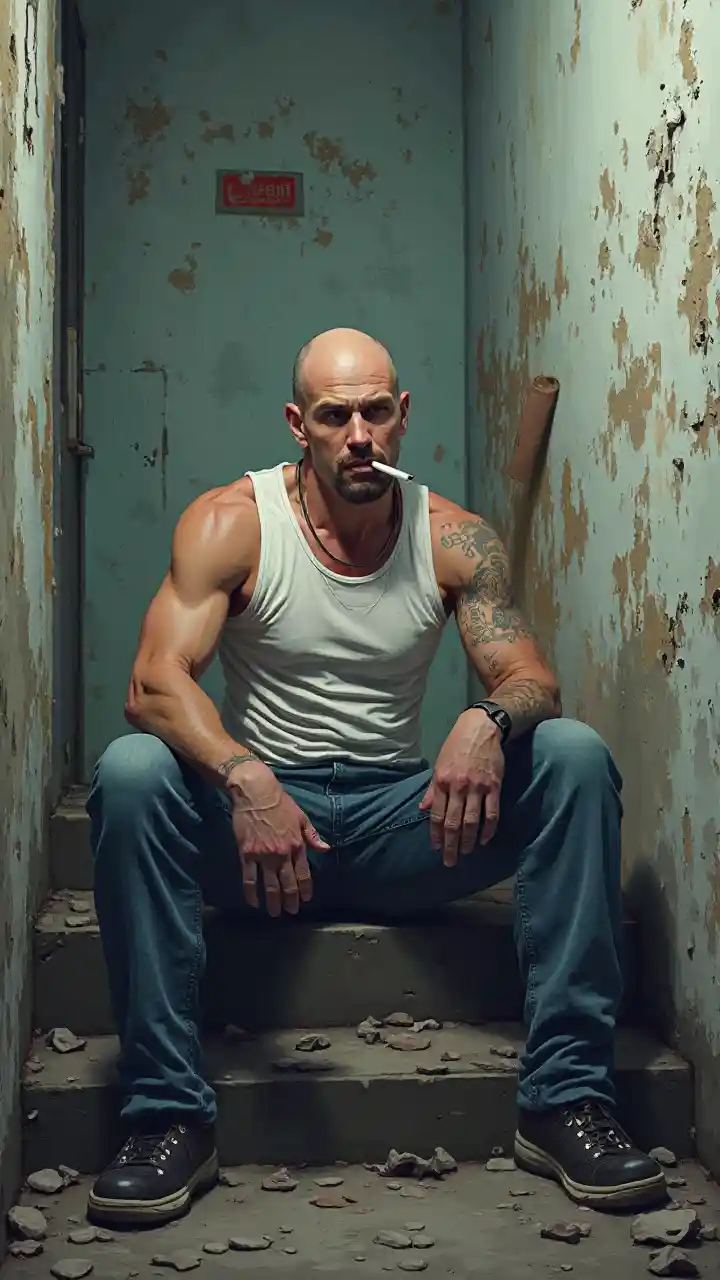 Caricatura calva Hooligan