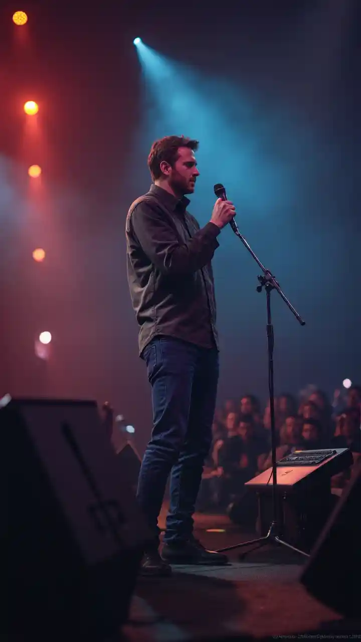 Draadloze microfoon-artiest