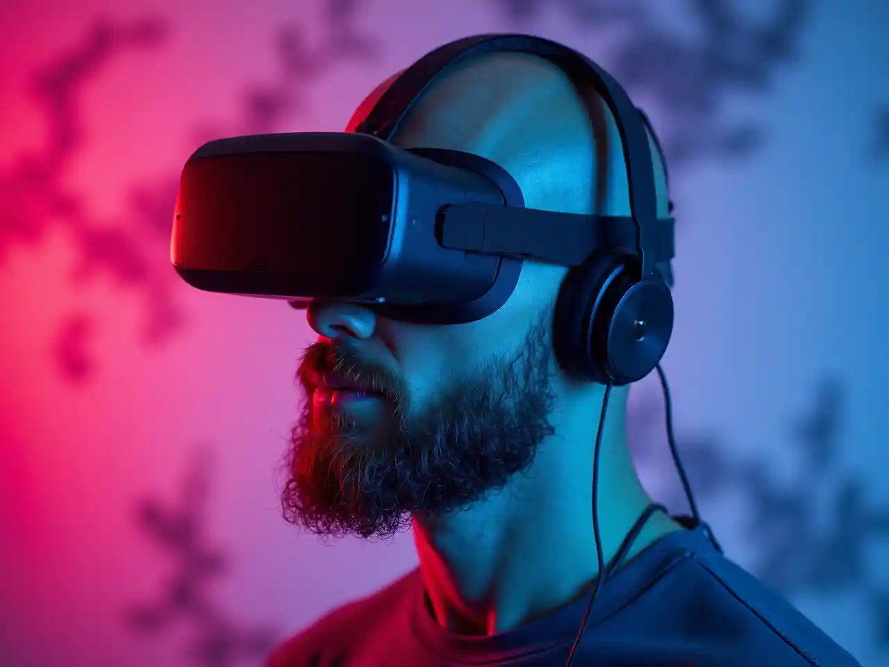 Лысый энтузиаст VR 