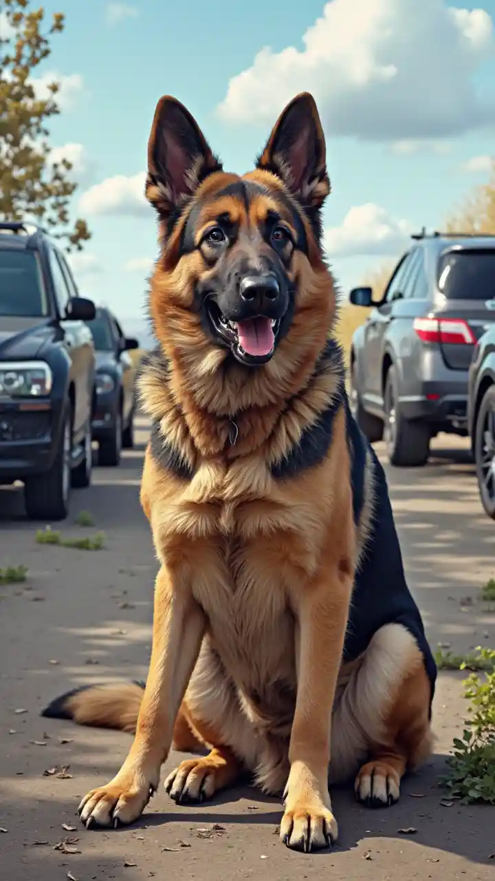 Illusione di un cane di polizia