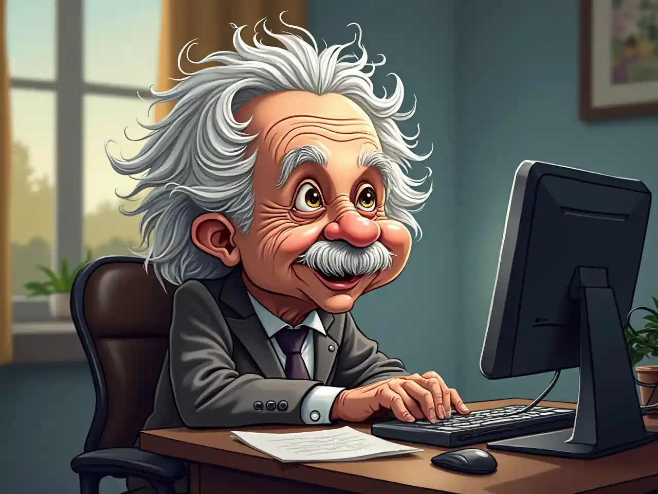 La caricatura di Einstein
