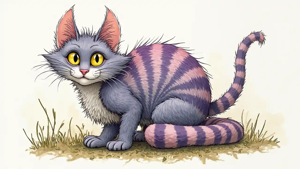 Disegno del gatto del Cheshire