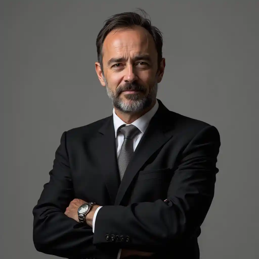 Chân dung người mặc vest đen