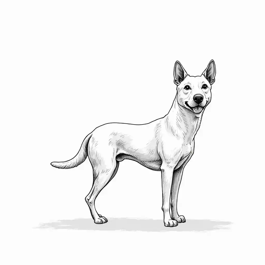 Dibujo de línea de perro