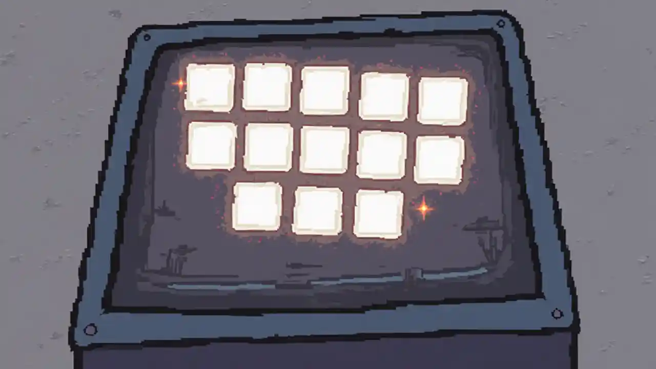 Stylized Digital Keypad Design with Eight Empty Squares