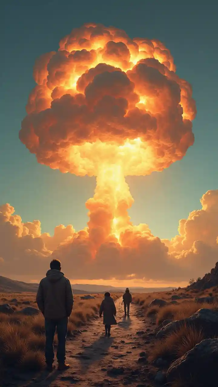 Вид на ядерный взрыв