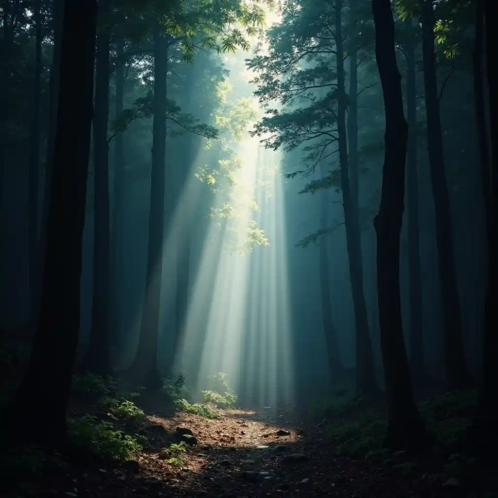 Licht im Wald