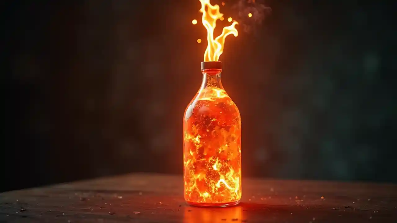 Флакон с огненным ротком