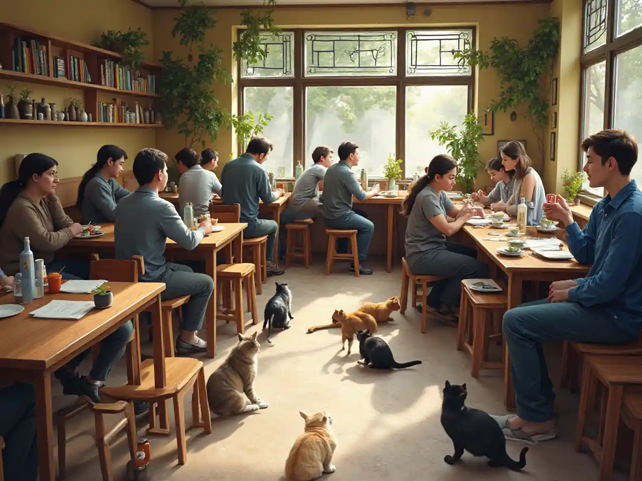 کافه گربه لذت