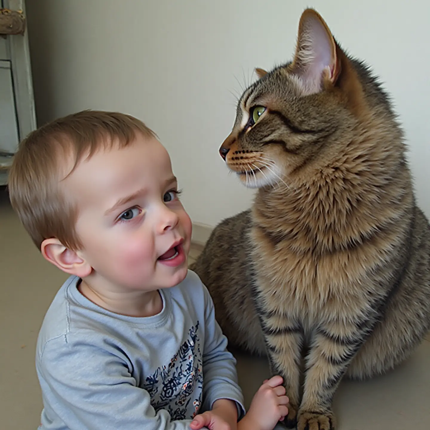 Cat and Boy
