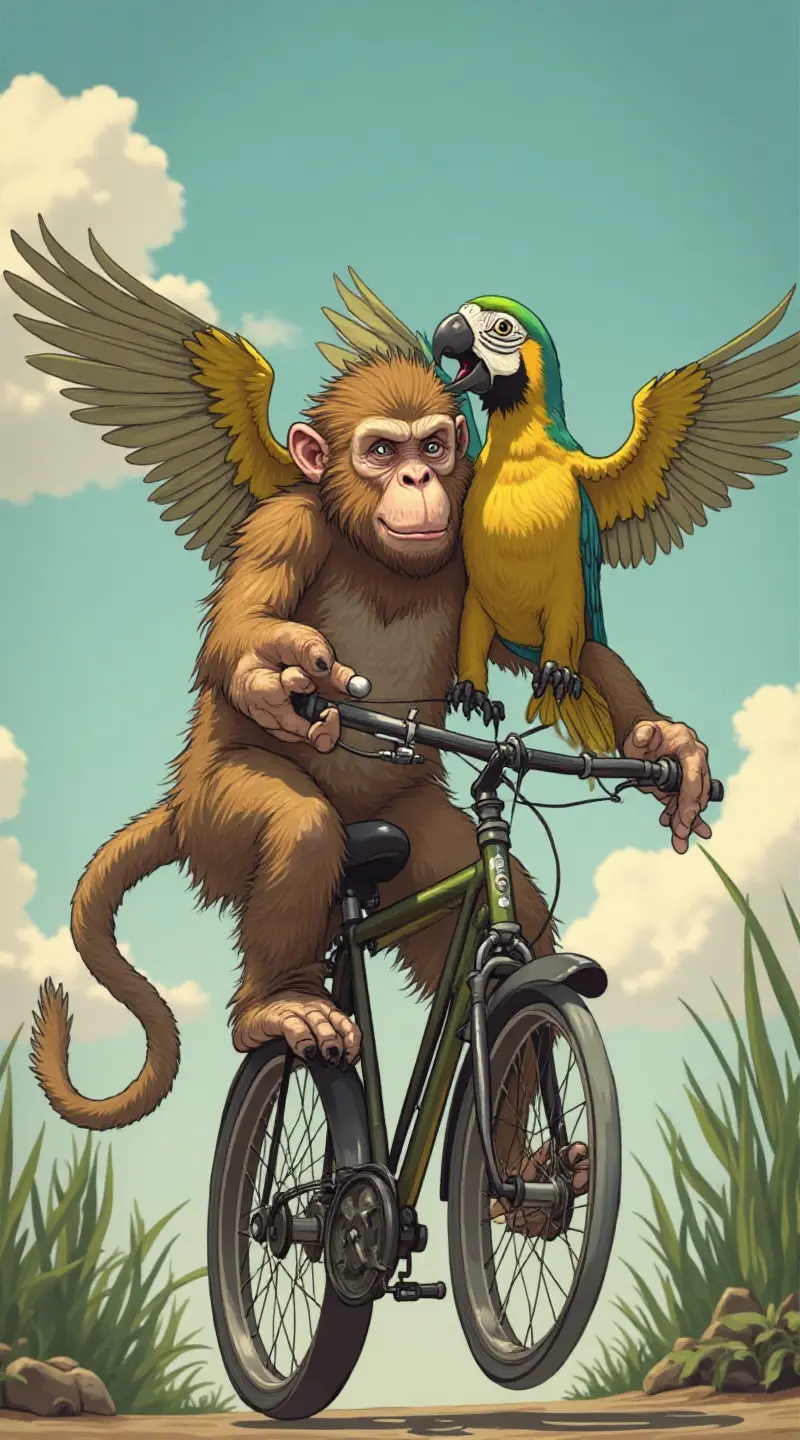 القرود والببغاوات