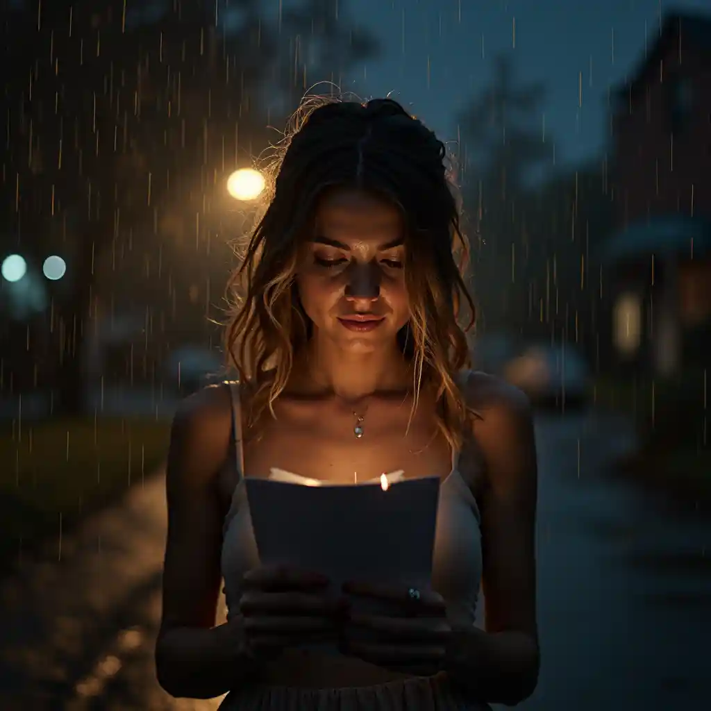 Дождливая ночная сцена