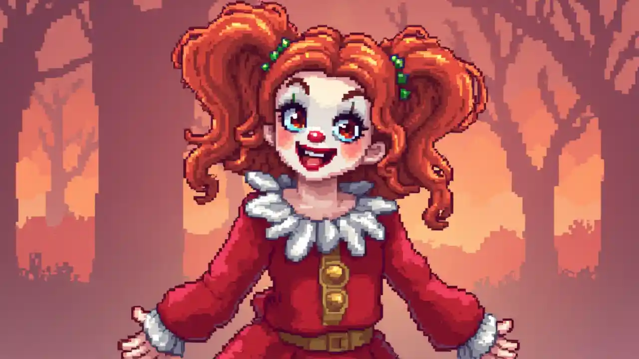 Pixel Clown Art