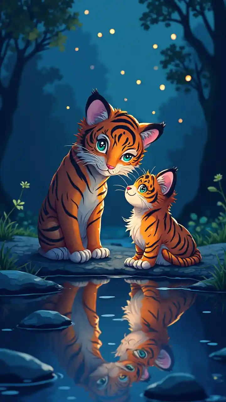 Refleksi Kucing Kartun