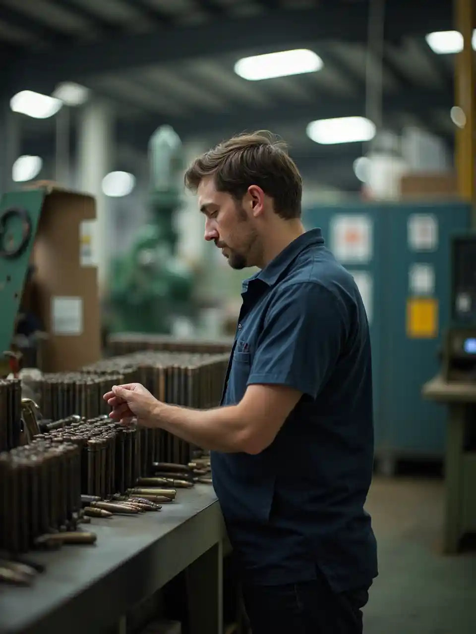 Arbeiter in der Munitionsfabrik