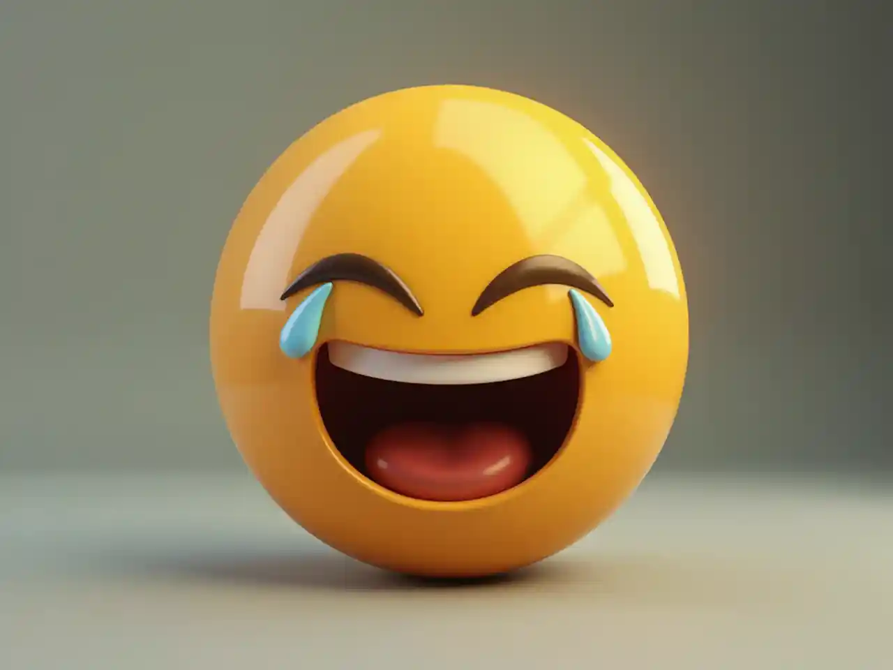 Emoticon tertawa terbahak-bahak
