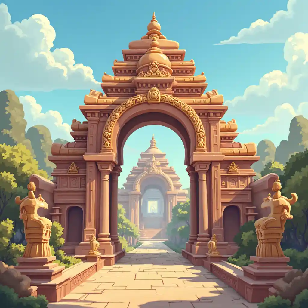 Hindu Temple Arch
