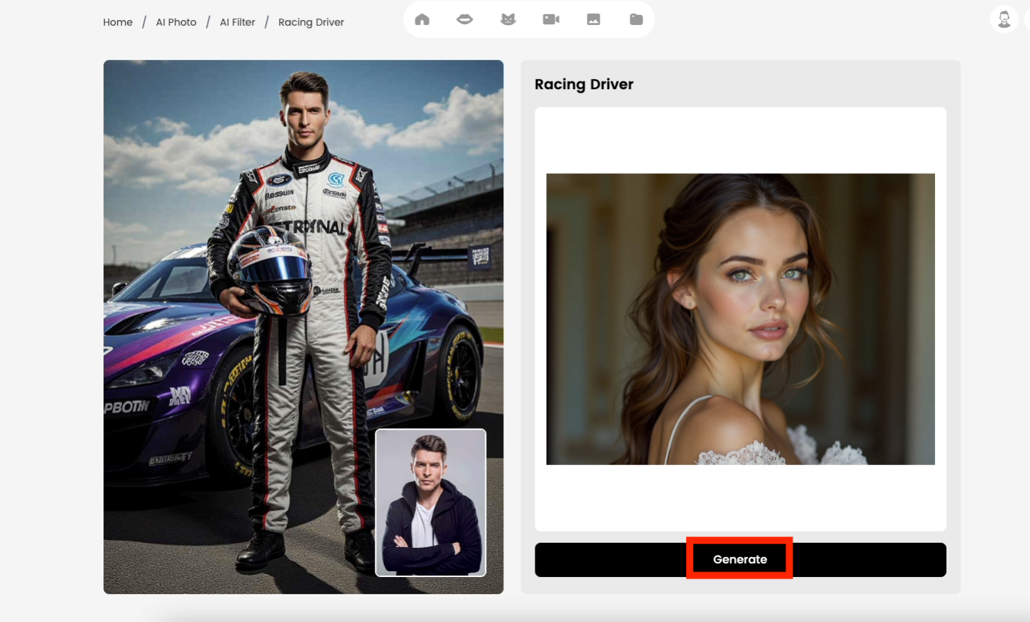 Apply Racing Driver Filter