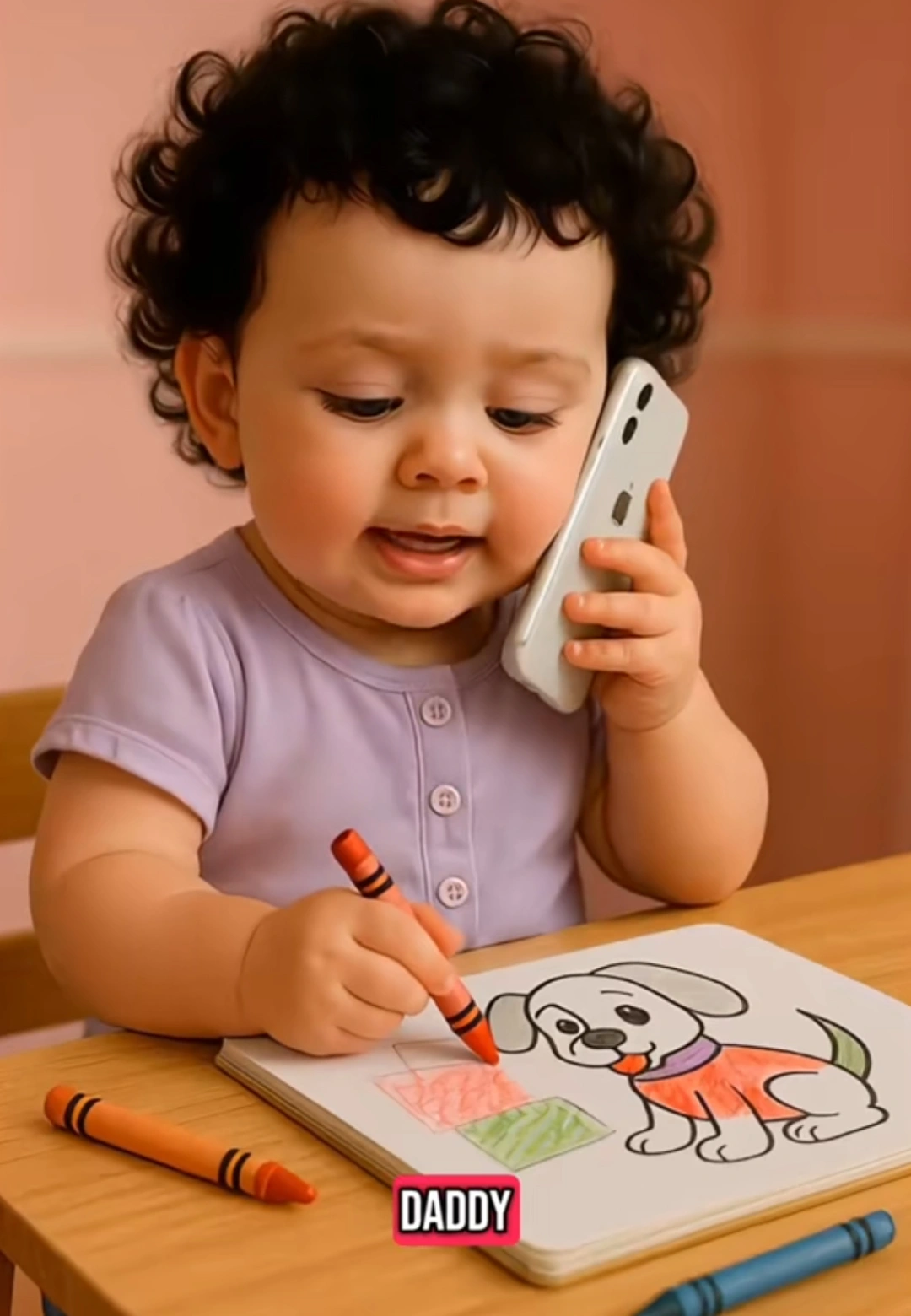 AI Baby llama a papá