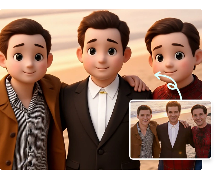 One-Click Cartoon Transformation