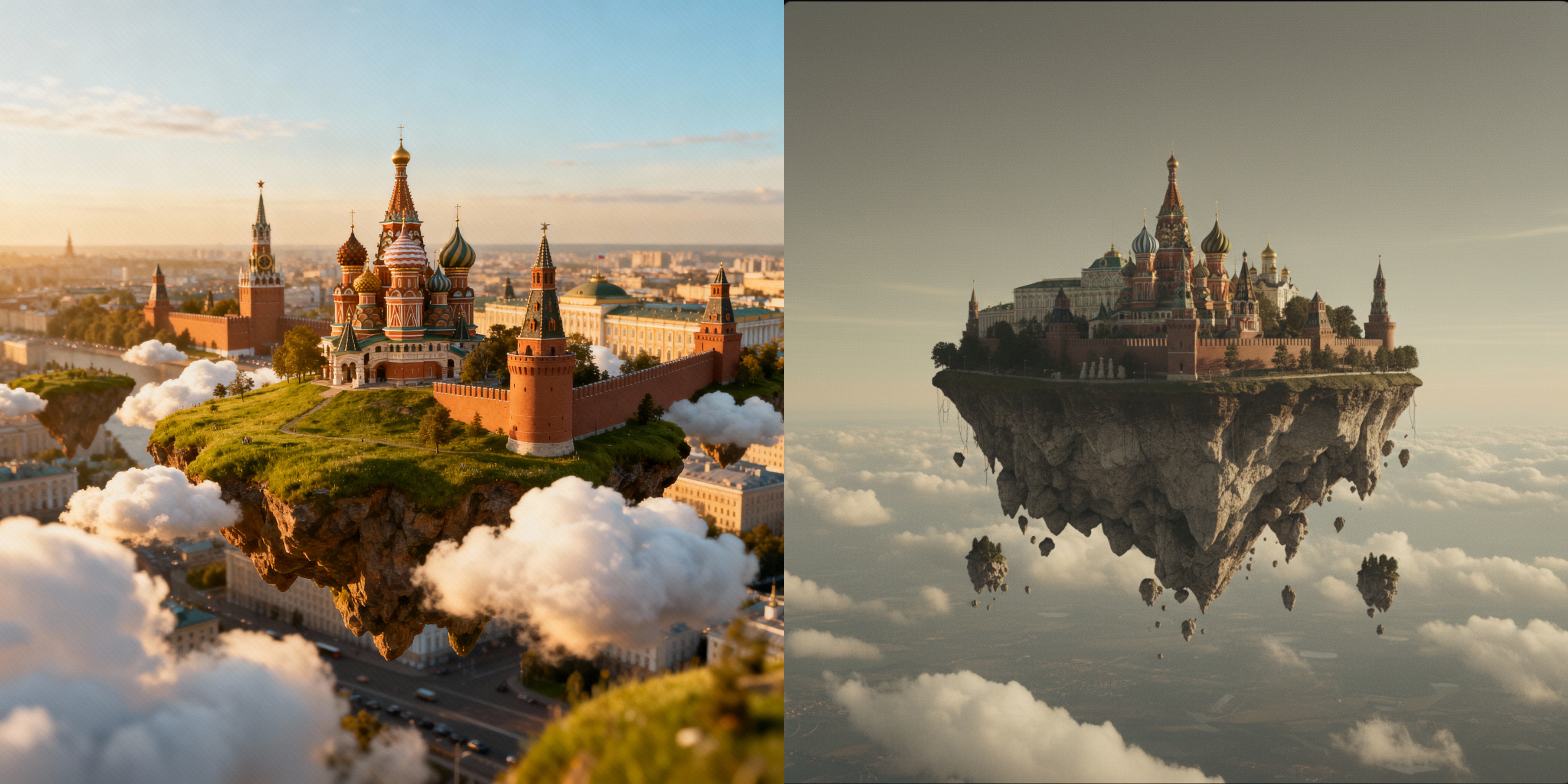 SeedDream 35mm Flying Island: Moscow in the Sky