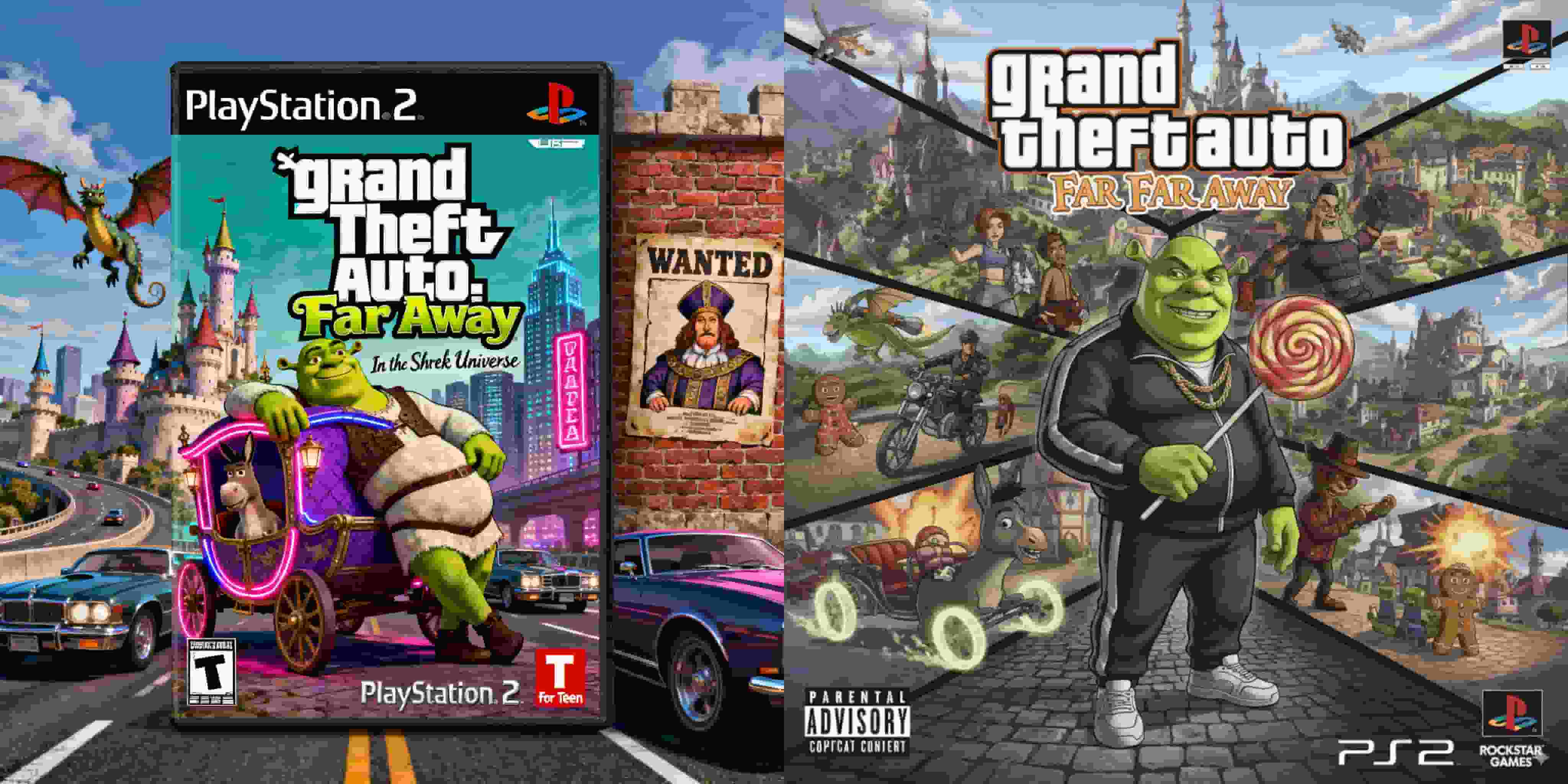 PS2 Game Cover — “Grand Theft Auto: Far Far Away”