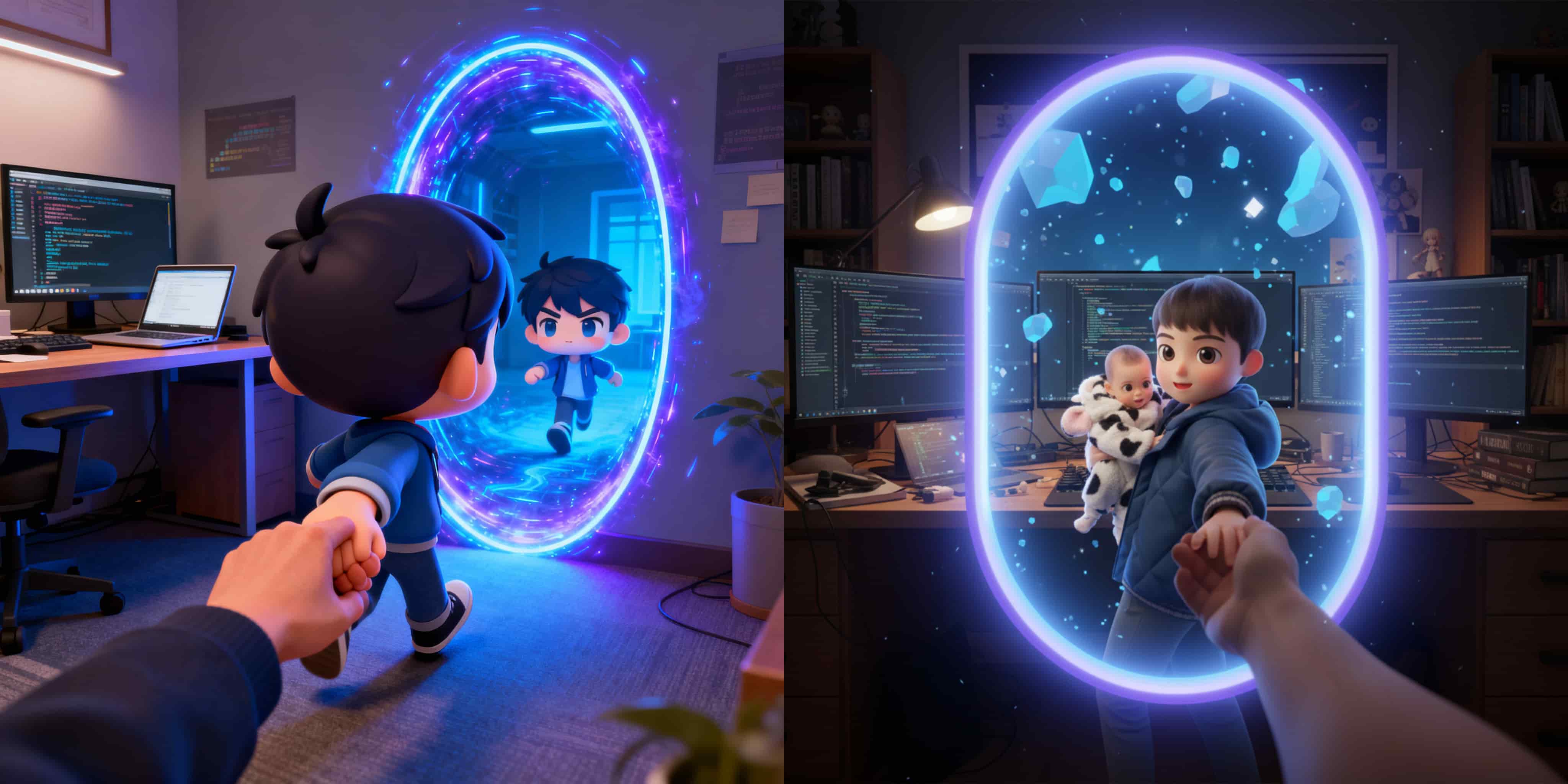 Crossing Realities: The Portal of Dual Worlds