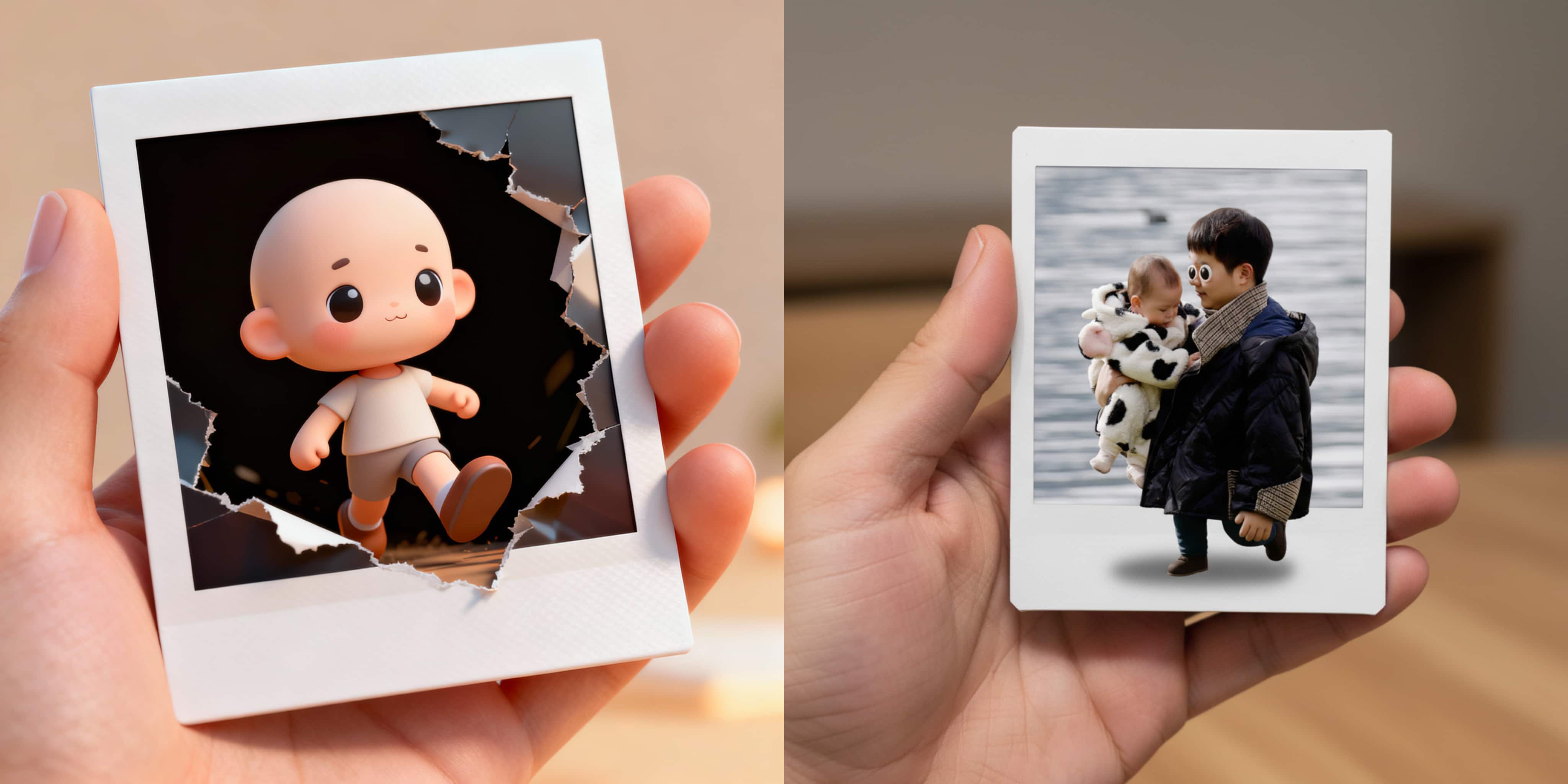 Breaking Frames: Exploring the 3D Polaroid Breakout Effect