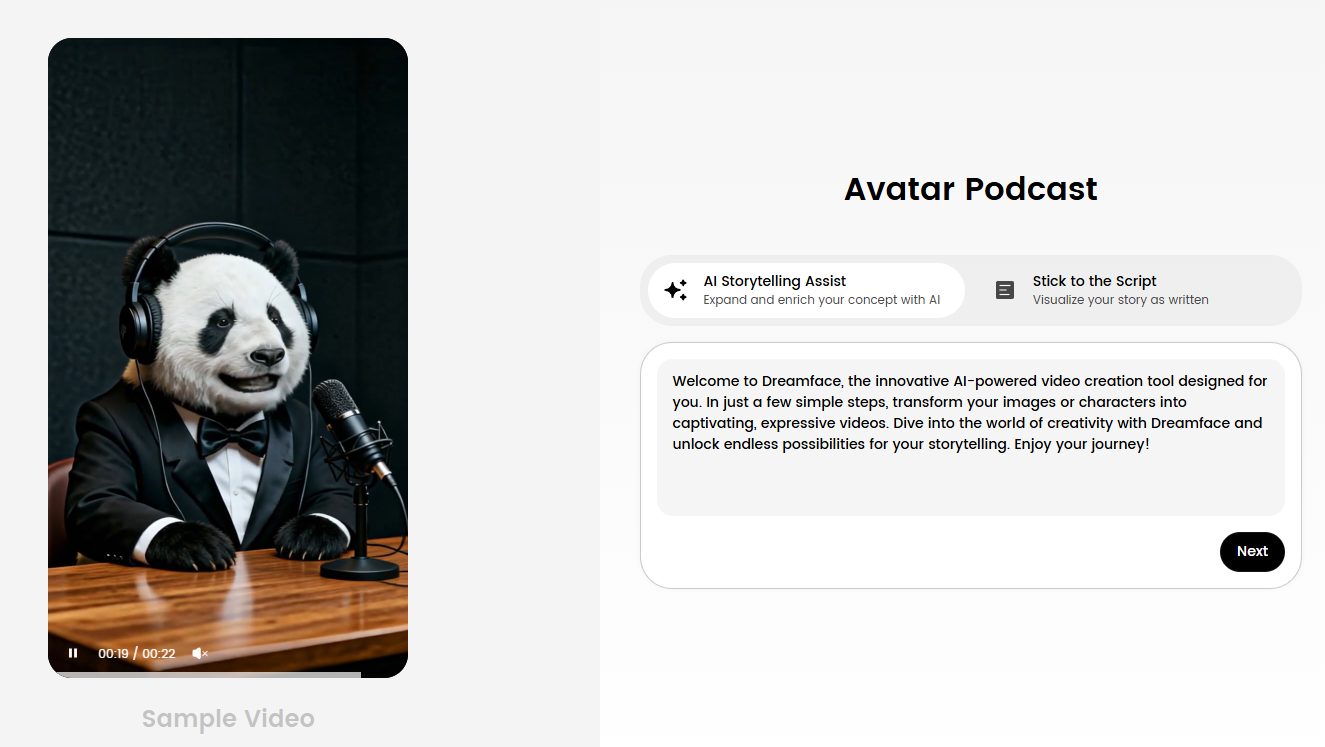 Choose a Template and Add Audio or Transcript