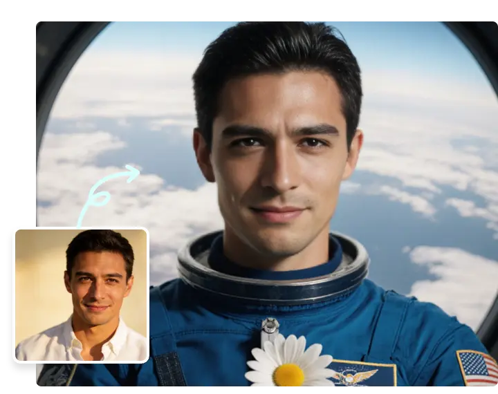 Potret di dalam kapsul astronot 
