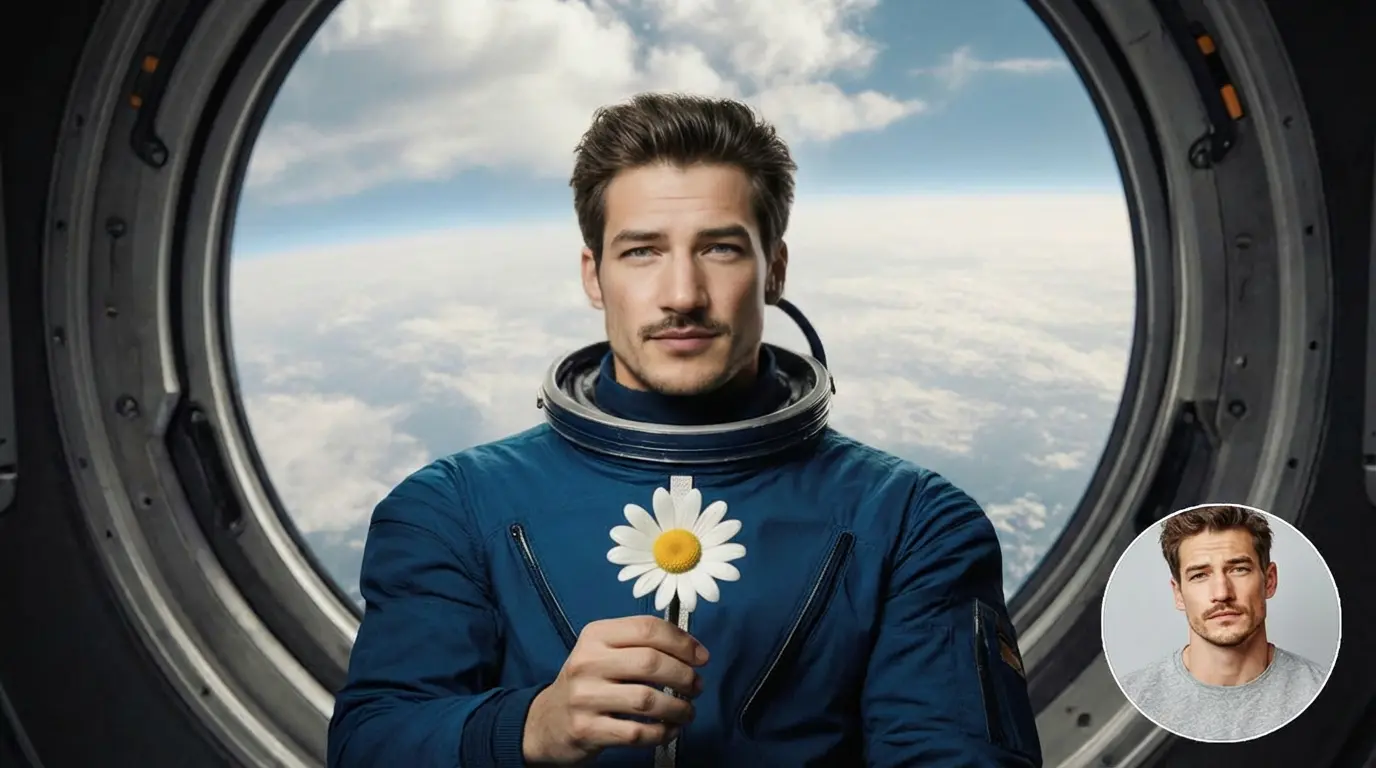 Minnen från rymden Astronaut-portrait