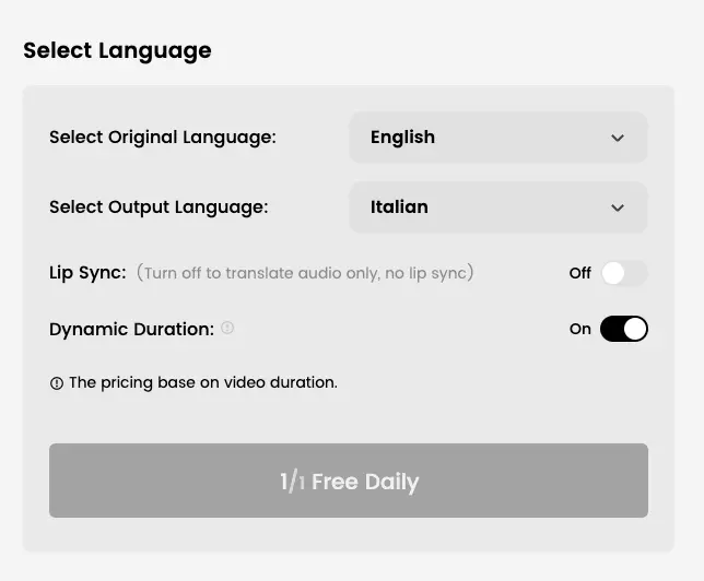 Configure Italian Output