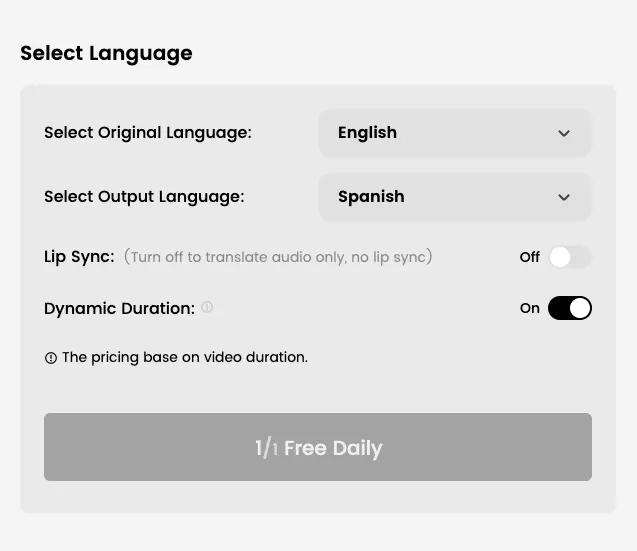 Choose Spanish Language