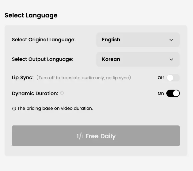Select Korean Language