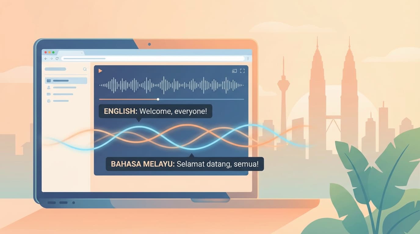 Traduction de l'anglais en malais | Doublage professionnel de l'IA en ligne