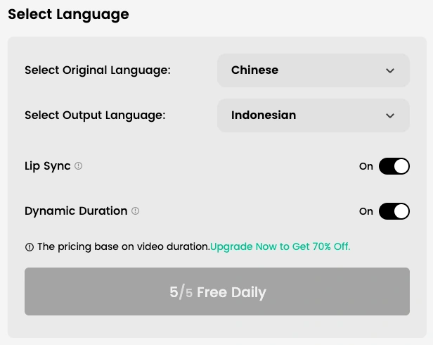 Choose Indonesian