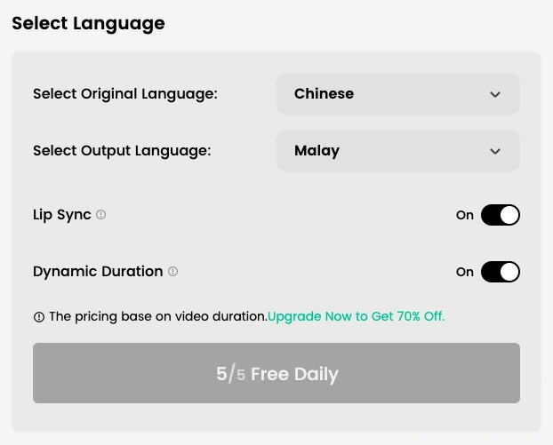 Choose Malay