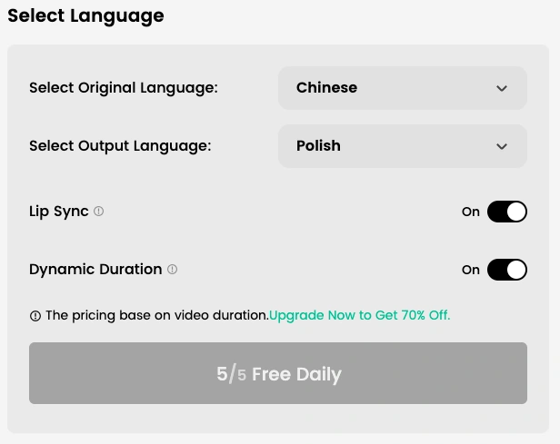 Choose Polish Output