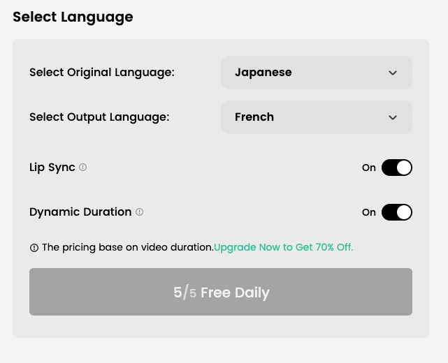 Choose French Dubbing